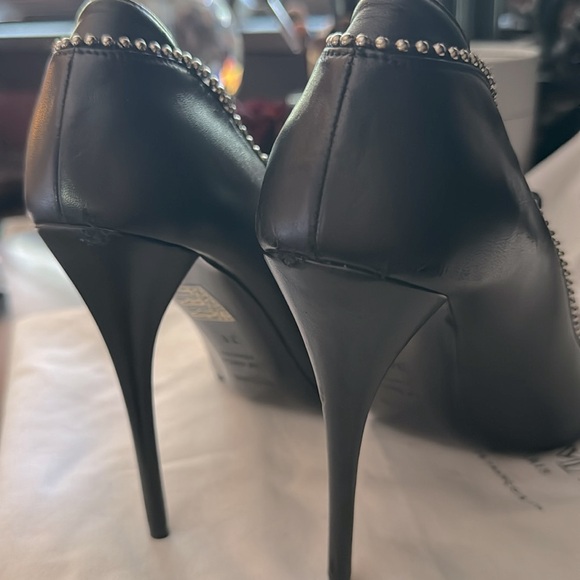 Balmain Studded Leather Lace-Up Booties - Picture 4 of 10